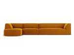 Velvet Modular Left Corner Sofa, "Siena", 5 Seats, 366x180x69 Made in Europe