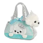 Fancy Pals Plush Poodle in Blue Bag, 20 cm