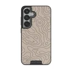 Wild Terrain - Minimalist Samsung Galaxy S25 Plus Case, Elite Dark (Magnetic) / Silver