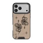 Gemini - iPhone 17 Pro Max Case, Elite Dark (MagSafe) / Silver / Beige