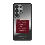 Nothing Changes - Samsung Galaxy S25 Ultra Case, Elite Mirror Dark (Magnetic) / Silver