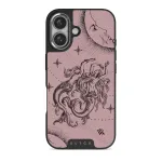Virgo - iPhone 16 Case, Elite Dark (MagSafe) / Silver / Pink