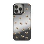 Honeycomb - iPhone 16 Pro Case, Elite Mirror Dark (MagSafe) / Silver
