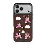 Cloud Hopping - iPhone 17 Pro Max Case, Elite Dark (MagSafe) / Silver