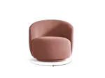 Swivel Velvet Armchair, "Savona", 1 Seat, 86x83x76.5 Made in Europe