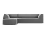 Velvet Modular Left Corner Sofa, "Siena", 4 Seats, 273x180x69 Made in Europe