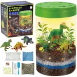 Illuminated DINOSAUR GARDEN 3-in-1 terrarium, lamp, DIY plant cultivation ZA6567