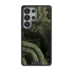 Misty Forest - Green Marble Samsung Galaxy S25 Ultra Case, Elite Dark (Magnetic) / Silver