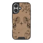 Aries - iPhone 16 Plus Case, Elite Dark (MagSafe) / Silver / Beige