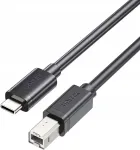 &bdquo;Unitek&ldquo; USB-C &ndash; USB-B kaabel, 3 m, must (C14140ABK03-3M)