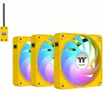 "140mm Thermaltake CT140 EX Reverse ARGB Sync PC Cooling Fan Bumblebee 3 Pack"