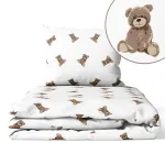 Cover set -  2 pcs - 135x100, 40x60 - TEDDY - WHITE