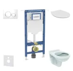 Geberit Duofix p&otilde;randakinnitusega moodulikomplekt, Alpha WC-pott kaanega ja Sigma20 loputusnupuga, valge/kroomitud SANI11CD3117