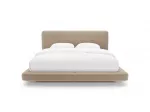 Velvet Bed With Headboard, "Linea", 244x225x98 Made in Europe