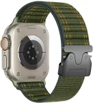 Woven Nylon Diagonal Style Parachute Apple Watch 42/44/45/49mm Green