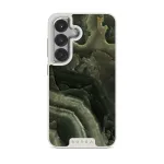 Misty Forest - Green Marble Samsung Galaxy S25 Plus Case, Elite Light (Magnetic) / Silver