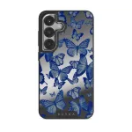 Butterfly Effect - Samsung Galaxy S25 Case, Elite Mirror Dark (Magnetic) / Silver