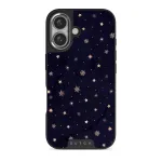 Midnight Kiss - Star iPhone 16 Plus Case, Elite Dark (MagSafe) / Silver