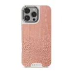 Pink Croco - iPhone 16 Pro Max Case, Elite Light (MagSafe) / Silver