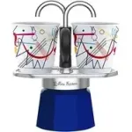 &bdquo;Bialetti MINI EXPRESS&ldquo; komplekt &bdquo;Kandinsky&ldquo; sinine / Komplekt: fontano-t&uuml;&uuml;pi mokka-tass (90 ml) + 2 tassi (Vasili Kandinski)