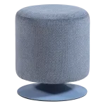 ISLEN POUF WITH SWIVEL BASE BOUCLE LIGHT BLUE [fsc]