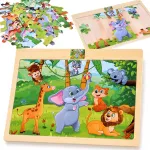 Wooden puzzle WILD ANIMALS jigsaw puzzle 40 pieces ZA6571