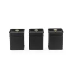 BW14370 Alchemy 3-Piece Canister Set, Black