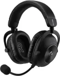 &bdquo;Logitech&ldquo; m&auml;nguk&otilde;rvaklapid PRO X 3 LIGHTSPEED, mustad, juhtmeta, k&otilde;rva peal kandmiseks, ruumiline heli (981-001740)
