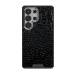 Reaper's Touch - Snakeskin Samsung Galaxy S25 Ultra Case, Elite Dark (Magnetic) / Silver