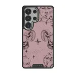 Aries - Samsung Galaxy S25 Ultra Case, Elite Dark (Magnetic) / Silver / Pink