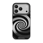 Rabbit Hole - iPhone 17 Pro Case, Elite Mirror Dark (MagSafe) / Silver