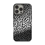 Almond Latte - Cute iPhone 16 Pro Max Case, Elite Mirror Dark (MagSafe) / Silver