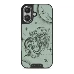 Virgo - iPhone 16 Plus Case, Elite Dark (MagSafe) / Silver / Turquoise
