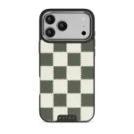 Retro Grid - iPhone 17 Pro Max Case, Elite Dark (MagSafe) / Silver