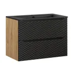 Comad Ocean Black Sky riputatav vannitoakapp koos valamu, 80 cm, must