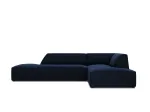 Velvet Modular Right Corner Sofa, "Siena", 4 Seats, 273x180x69 Made in Europe
