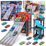 Two-story car garage 4 in 1, launcher, parking, elevator, station + 8x vehicles ZA6353