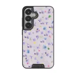 Wildflower - Samsung Galaxy S25 Case, Elite Dark (Magnetic) / Silver