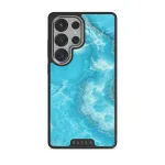 Ocean Waves - Blue Samsung Galaxy S25 Ultra Case, Elite Dark (Magnetic) / Silver