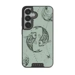 Pisces - Samsung Galaxy S25 Plus Case, Elite Dark (Magnetic) / Silver / Turquoise