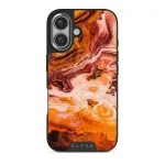Pumpkin Spice - Orange iPhone 16 Case, Elite Dark (MagSafe) / Silver