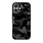 Night Black Camouflage - iPhone 16 Plus Case, Elite Dark (MagSafe) / Silver