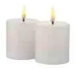 &bdquo;Frendo Sirius Home&ldquo; pidulik dekoratsioon 80650, LED, 1 lamp, valge, vahaimitatsioon, patareitoitega, 50 mm