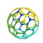 OBALL klassikaline pall, sinine/roheline, 12288