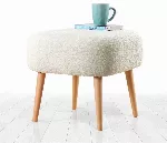 Pouf Hanah Home Moouv, valge, 45 x 43 x 45