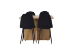 Leo s&ouml;&ouml;gilaud 100*75 - Oaklook / Oaklook MDF + s&ouml;&ouml;gitool Polar - mustad jalad / Black Velvet _4
