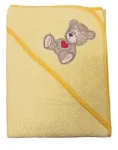 Bathing cover - 217 - TERRY - HAFT -TEDDY BEAR - size 100x100 -  YELLOW