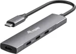"Equip USB-keskjaam, 4 porti, 3.2/C kuni 4x3.0, 5 Gbps, ilma toiteallikata, hall"