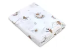 Swaddling blanket / Diaper - 15104 - MUSLIN - size 120x120 - DUCKLING - WHITE