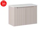 80 cm m&ouml;&ouml;blikomplekt lauaplaadiga SET-NOC B WHITE 80CM D